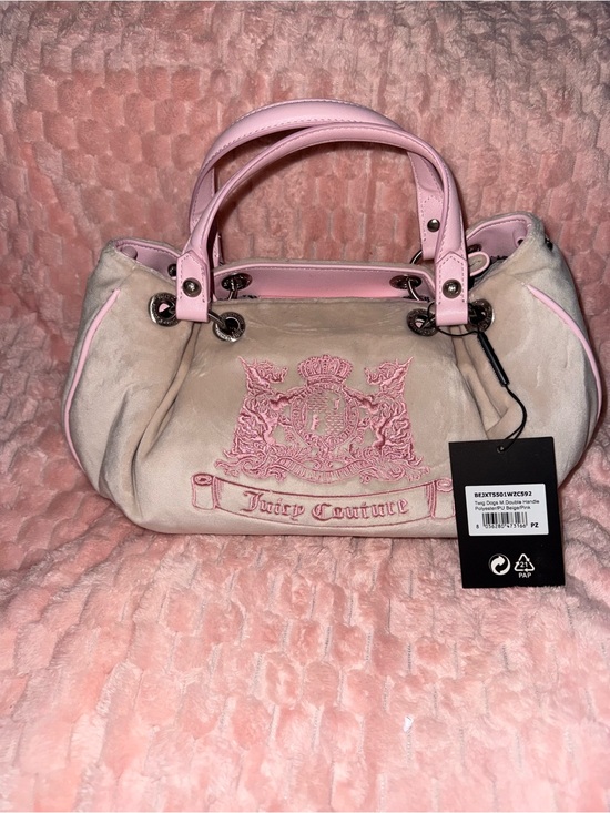 Juicy Couture Handbags - Juicy Couture UK Twig Dog Dumpling / Hobo - Pink and Beige - NWT !